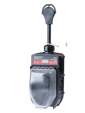 NEW! Progressive Industries EMS-PT30X Portable RV Surge Protector, Black, 30 Amp